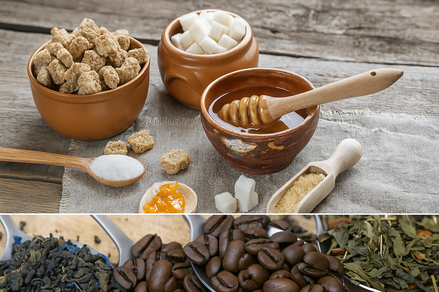 Tea, Coffee, Sugar, Jaggery and Honey